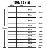VidaXL Hek 50 m 150 cm gegalvaniseerd staal zilverkleurig