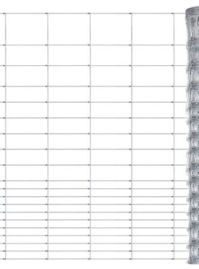 VidaXL Hek 50x1,6 m gegalvaniseerd staal zilverkleurig