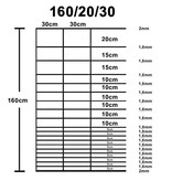 VidaXL Hek 50x1,6 m gegalvaniseerd staal zilverkleurig