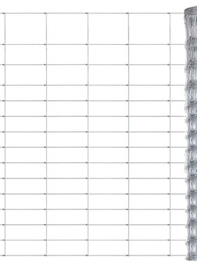 VidaXL Hek 50x1,6 m gegalvaniseerd staal zilverkleurig