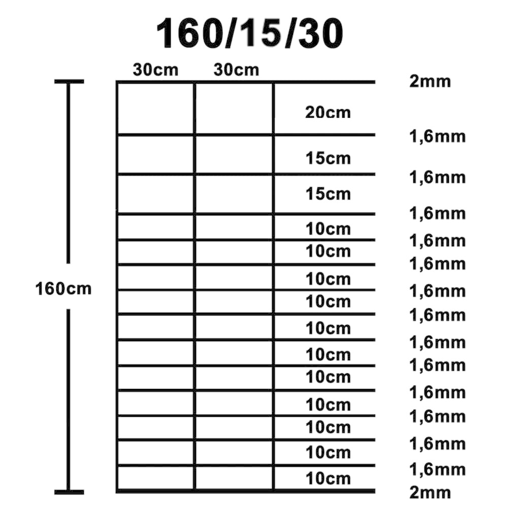 VidaXL Hek 50x1,6 m gegalvaniseerd staal zilverkleurig
