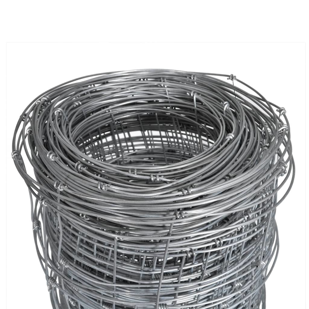 VidaXL Hek 50x1,6 m gegalvaniseerd staal zilverkleurig