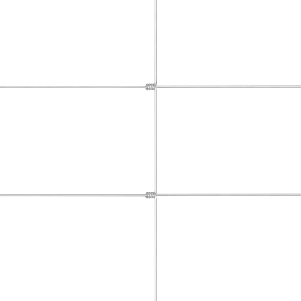 VidaXL Hek 50x1,6 m gegalvaniseerd staal zilverkleurig