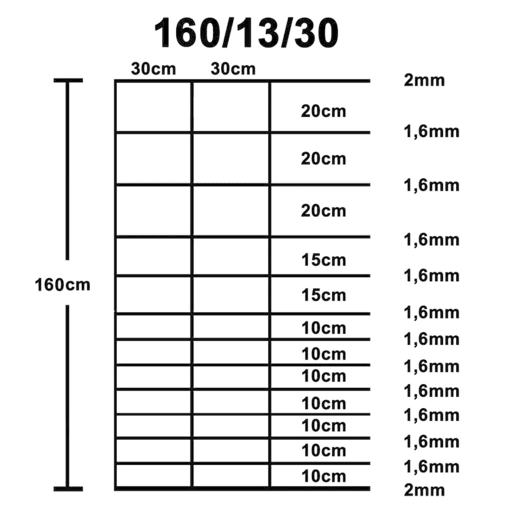 VidaXL Hek 50x1,6 m gegalvaniseerd staal zilverkleurig