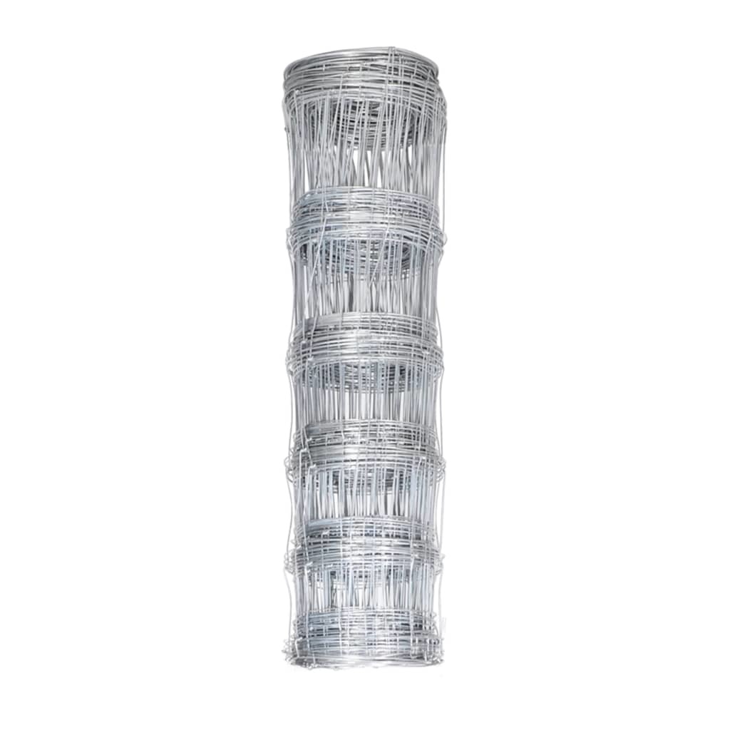 VidaXL Hek 50x1,5 m gegalvaniseerd staal zilverkleurig