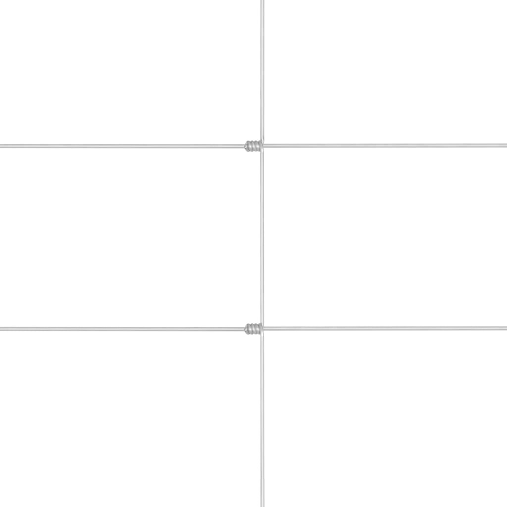 VidaXL Hek 50x1,5 m gegalvaniseerd staal zilverkleurig