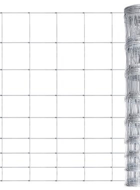 VidaXL Hek 50x1,2 m gegalvaniseerd staal zilverkleurig