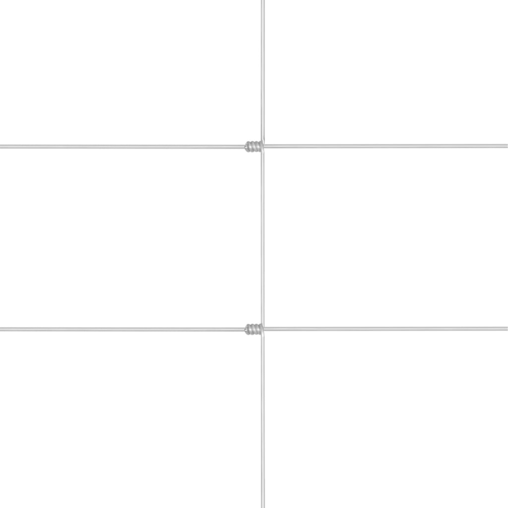 VidaXL Hek 50x1,2 m gegalvaniseerd staal zilverkleurig