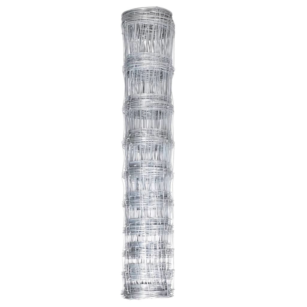 VidaXL Hek 50x1,2 m gegalvaniseerd staal zilverkleurig