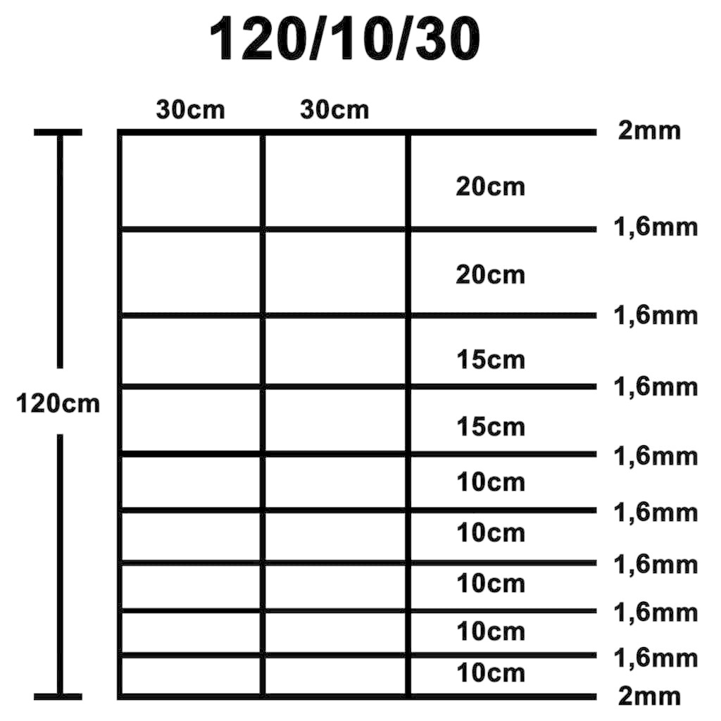 VidaXL Hek 50x1,2 m gegalvaniseerd staal zilverkleurig