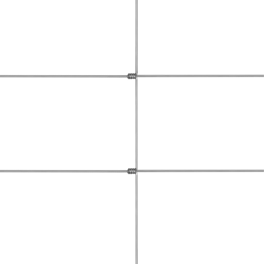 VidaXL Hek 50x1 m gegalvaniseerd staal zilverkleurig