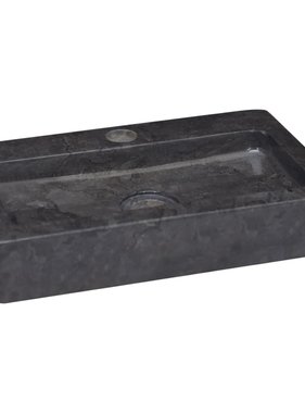 VidaXL Gootsteen 38x24x6,5 cm marmer zwart