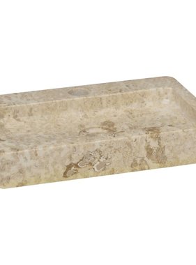 VidaXL Gootsteen 38x24x6,5 cm marmer crèmekleurig