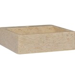 VidaXL Gootsteen 40x40x12 cm marmer crèmekleurig