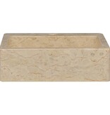 VidaXL Gootsteen 40x40x12 cm marmer crèmekleurig