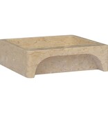 VidaXL Gootsteen 40x40x12 cm marmer crèmekleurig