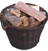 vidaXL 3-delige Houtmandenset stapelbaar wilgenhout donkerbruin