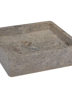 VidaXL Gootsteen 40x40x10 cm marmer grijs