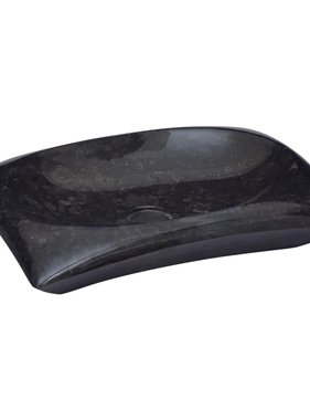 VidaXL Gootsteen 50x35x10 cm marmer zwart