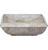 VidaXL Gootsteen 50x35x10 cm marmer grijs