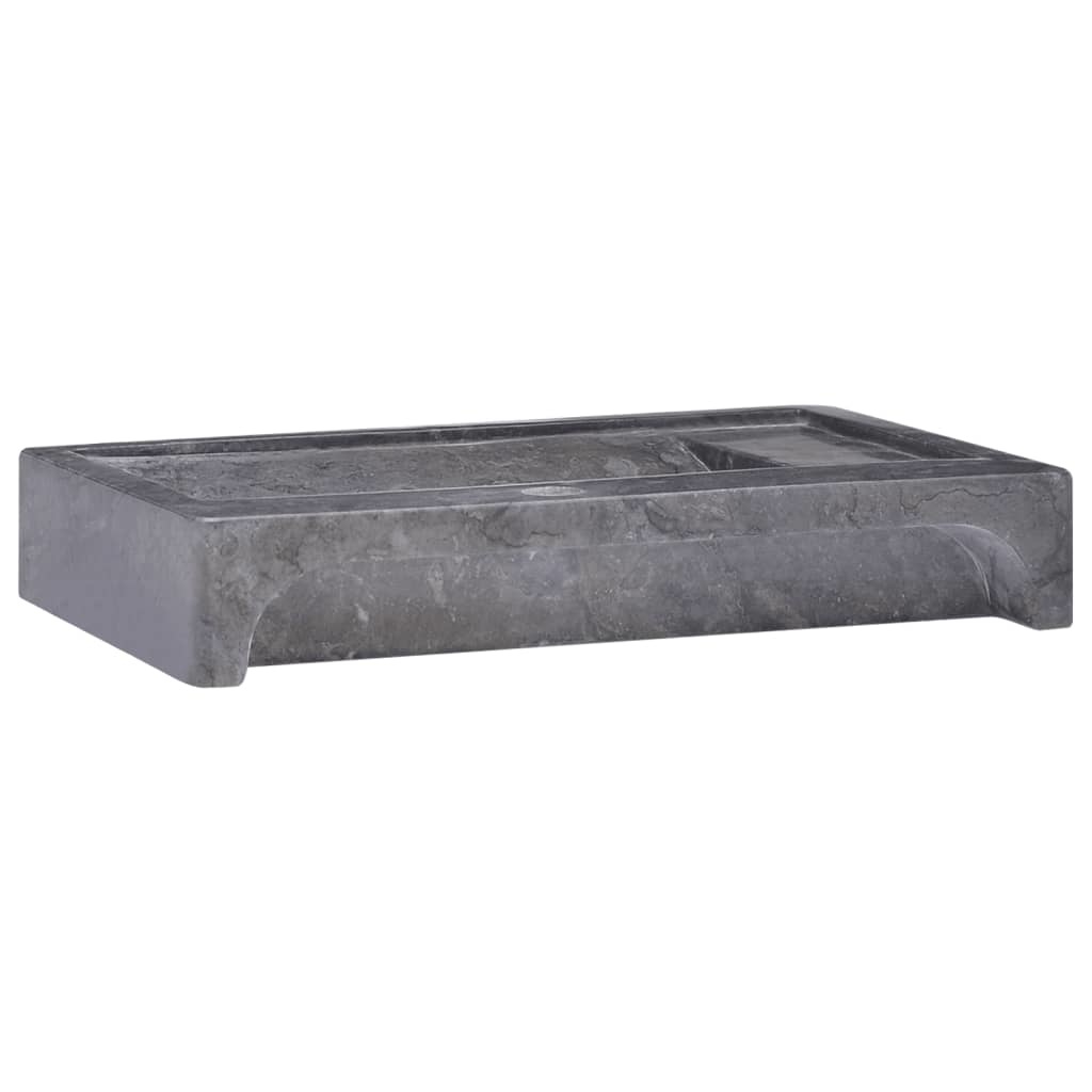 VidaXL Gootsteen 58x39x10 cm marmer zwart