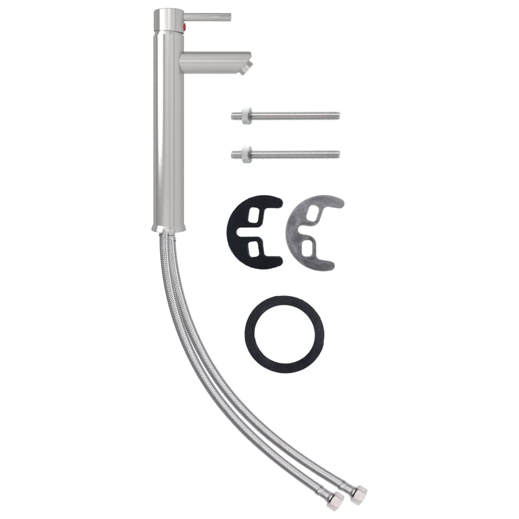 VidaXL Badkamermengkraan 12x30 cm nikkelkleurig