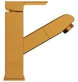 VidaXL Wastafelkraan met uittrekfunctie 157x172 mm goudkleurig