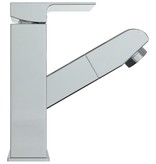 VidaXL Wastafelkraan met uittrekfunctie 157x172 mm verchroomd
