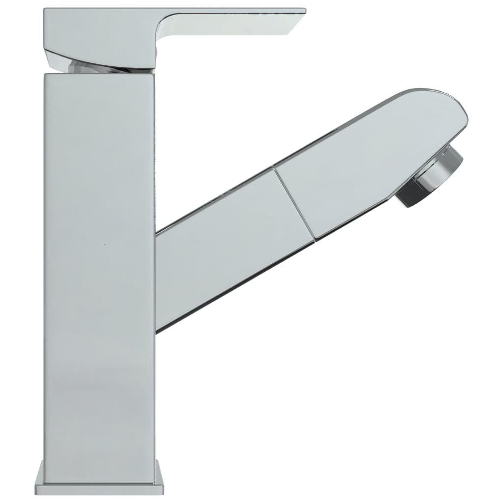 VidaXL Wastafelkraan met uittrekfunctie 157x172 mm verchroomd