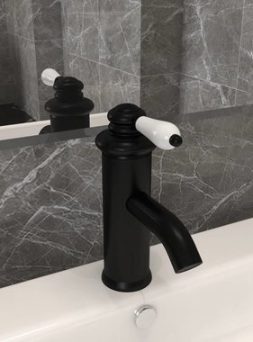 VidaXL Wastafelkraan 130x180 mm zwart