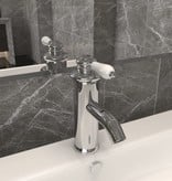 VidaXL Wastafelkraan 130x180 mm verchroomd