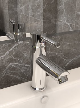 VidaXL Wastafelkraan 130x176 mm verchroomd