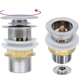 VidaXL Afvoer pop-up zonder overloop 6,4x6,4x9,1 cm nikkelkleurig