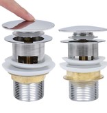 VidaXL Afvoer pop-up zonder overloop 6,4x6,4x9,1 cm nikkelkleurig