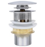 VidaXL Afvoer pop-up zonder overloop 6,4x6,4x9,1 cm nikkelkleurig