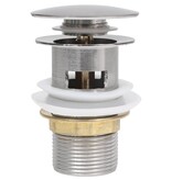 VidaXL Afvoer pop-up met overloop 6,4x6,4x9,1 cm nikkelkleurig