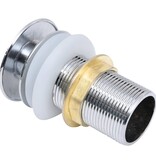 VidaXL Afvoer pop-up met overloop 6,4x6,4x9,1 cm nikkelkleurig