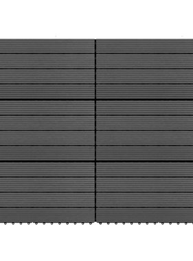 VidaXL Terrastegels 6 st 60x30 cm 1,08 m² HKC zwart