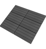 VidaXL Terrastegels 6 st 60x30 cm 1,08 m² HKC zwart