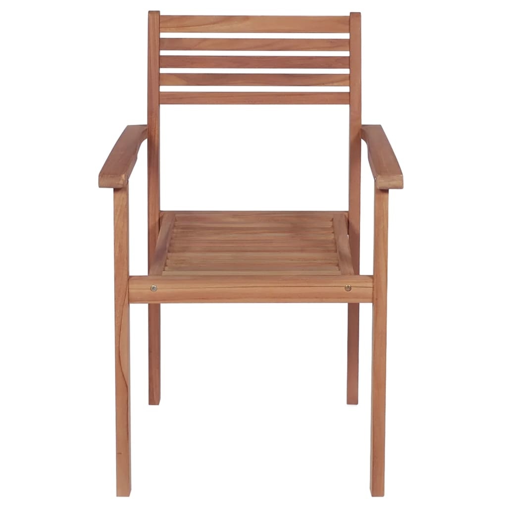 VidaXL Tuinstoelen 6 st stapelbaar massief teakhout