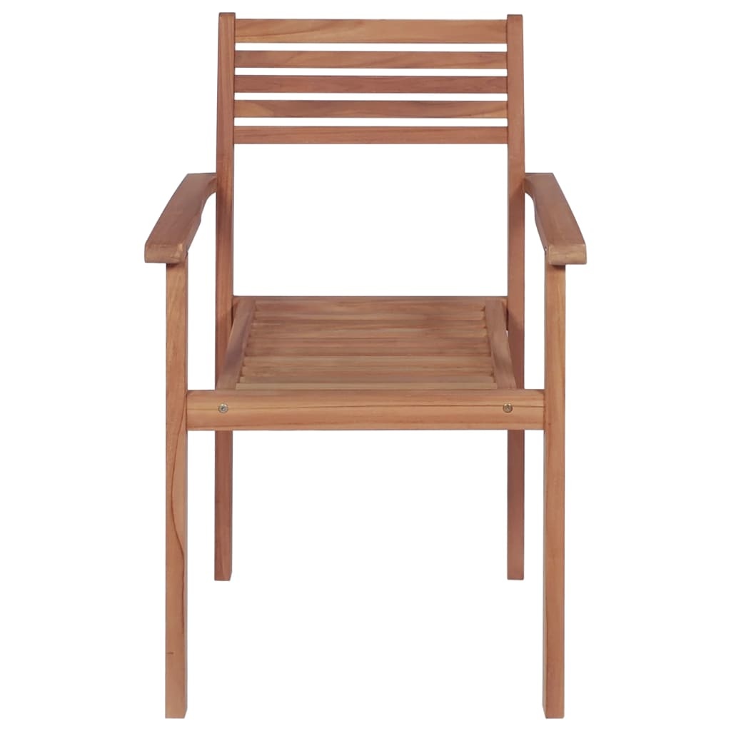 VidaXL Tuinstoelen 2 st met blauwe kussens massief teakhout