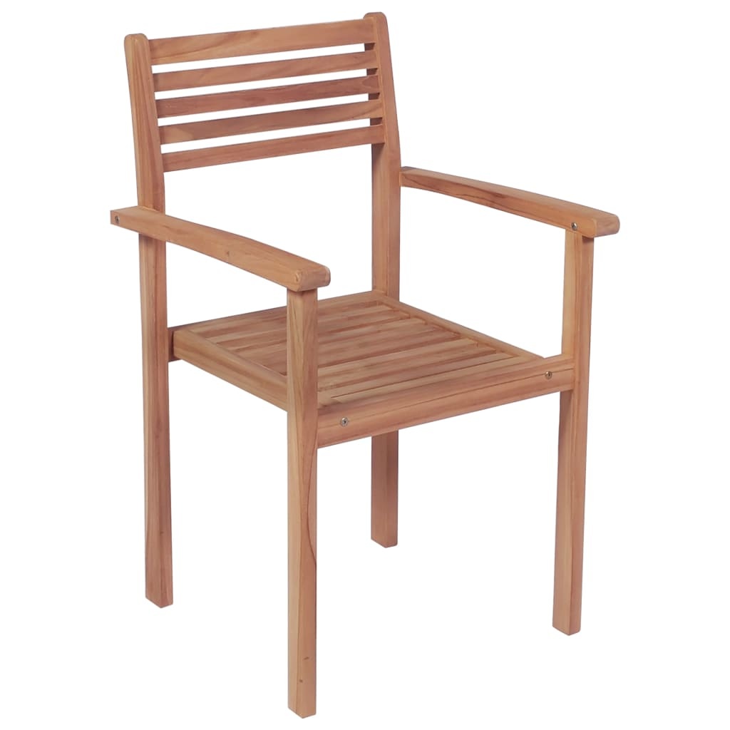 VidaXL Tuinstoelen 2 st met groene kussens massief teakhout