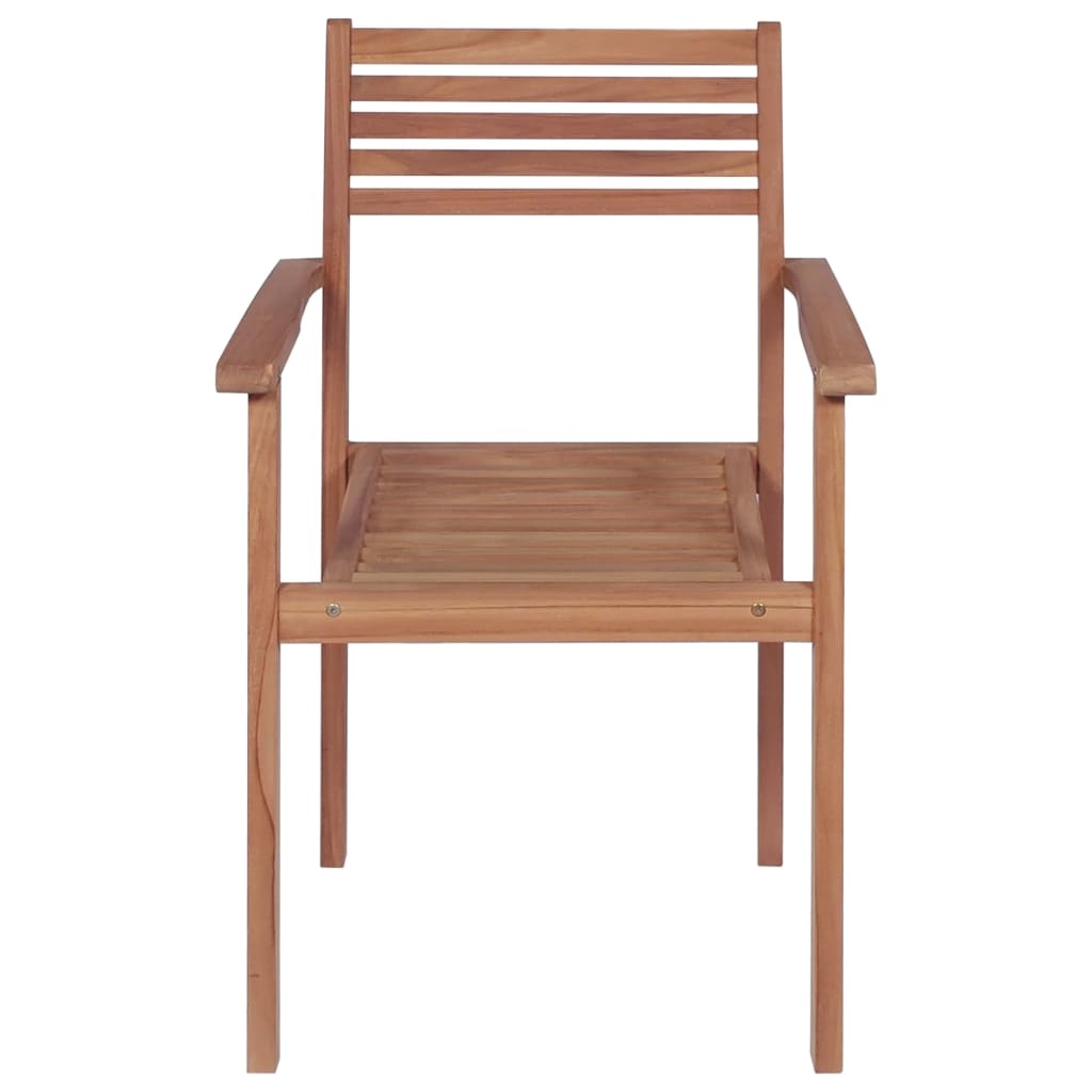 VidaXL Tuinstoelen 2 st met groene kussens massief teakhout