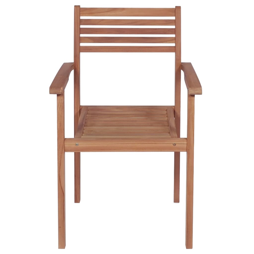 VidaXL Tuinstoelen 2 st met blauwe kussens massief teakhout