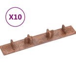 VidaXL Terrasafdekkappen 10 st kunststof bruin