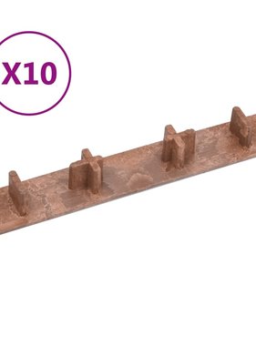VidaXL Terrasafdekkappen 10 st kunststof bruin