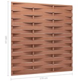 VidaXL Schuttingpaneel 170x180 cm HKC bruin