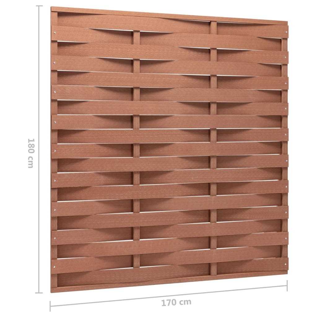 VidaXL Schuttingpaneel 170x180 cm HKC bruin