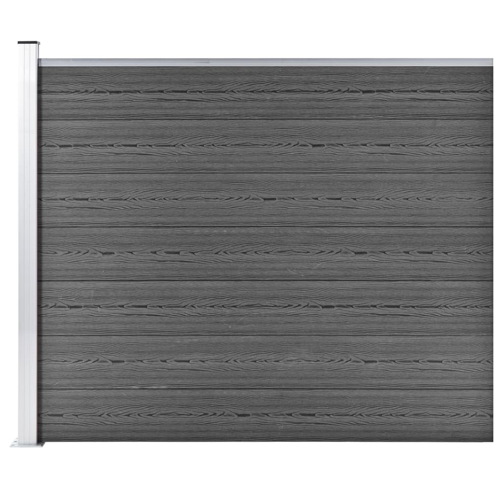 VidaXL Schuttingpaneel 175x146 cm HKC zwart