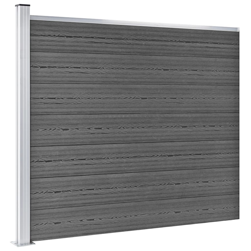 VidaXL Schuttingpaneel 175x146 cm HKC zwart
